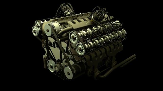 W16 Engine Animation смотреть онлайн