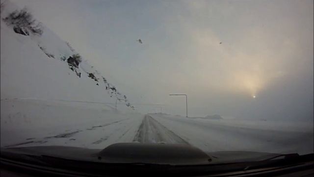 Driving out of Valdez, AK Winter 2012 Alcan 5000 смотреть онлайн