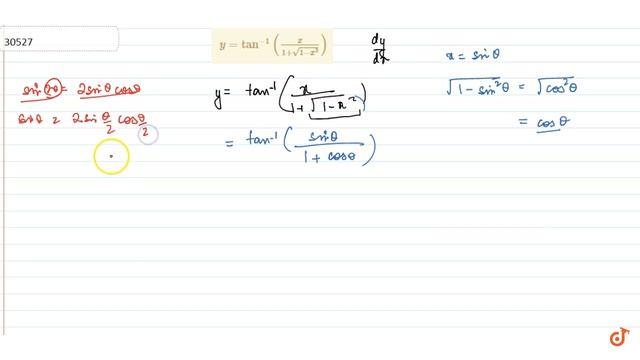 IIT JEE LIMITS AND DERIVATIVES `y=tan^(-1)(x/(1+sqrt(1-x^2)))` смотреть онлайн