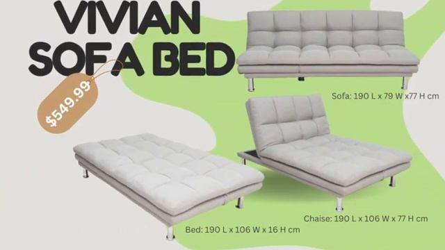 Multi Purpose Sofa Bed for Sale!!! Vivian Sofa Bed (Light Grey) смотреть онлайн