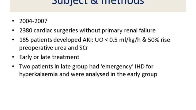 Cardiac surgery (Lion AKI  2012)
