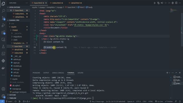 Наследование шаблонов в Django Урок #14 Django 4 E-Commerce #python #django4 #djangoecomerce смотреть онлайн