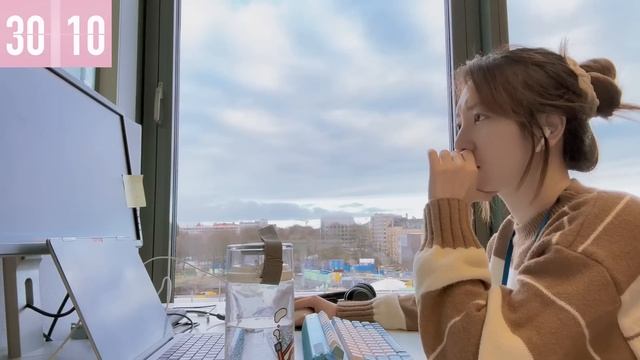 1-hour Work With Me (no Music, No Break) Keyboard ASMR, Office Ambience