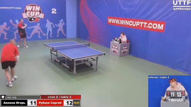 Акимов Игорь 3-2 Рубцов Сергей Турнир Восток 4 WIN CUP 26.05.05.2021. Прямой эфир Зал 2. смотреть онлайн