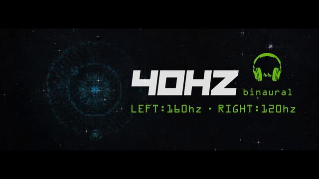 40HZ binaural beat frequency [160hz + 120hz] смотреть онлайн