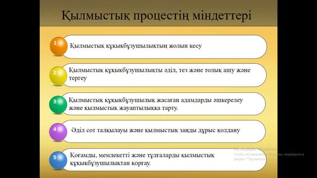 Қылмыстық процестің міндеттері мен принциптері