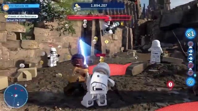 Finn VS FN-2199 ”Traitor”, Kylo Ren finds Rey - Lego Star Wars The Skywalker Saga смотреть онлайн