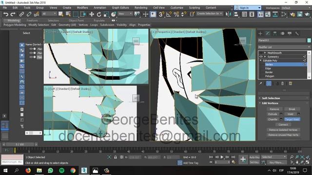 Modelado de rostro básico en 3D Max 2018 Parte 2 смотреть онлайн