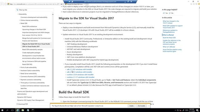 Microsoft Dynamics 365 Retail demo - Retail SDK build/compile without errors смотреть онлайн