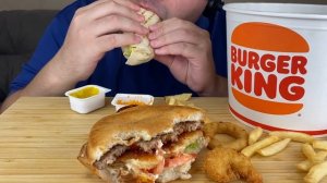 ASMR Burger King Mozzarella Burger, Chicken Wrap, Fried Shrimp, Onion Rings & Fries Mukbang (Eating