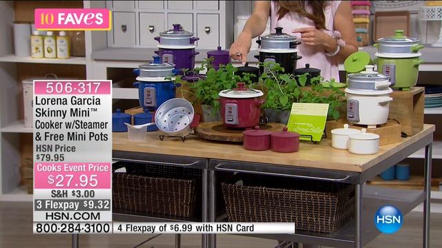 Lorena Garcia Skinny Mini Cooker with Steamer смотреть онлайн