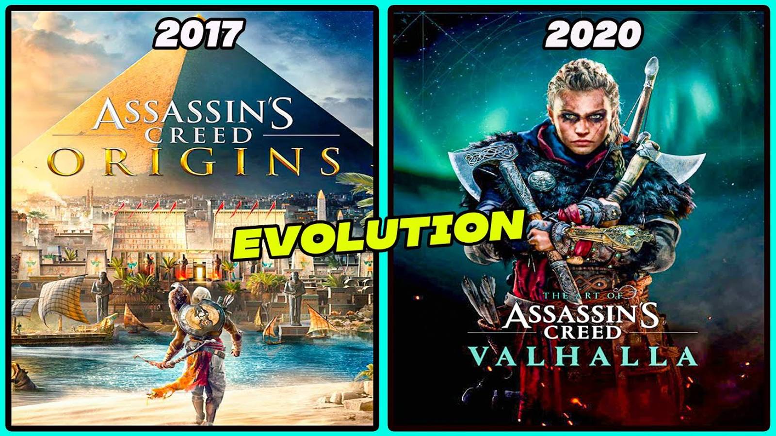 Эволюция Assassin's Creed Valhalla и Assassin's Creed Origins смотреть онлайн