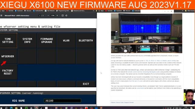 XIEGU X6100 - NEW FIRMWARE AUGUST 2023 - ADD WFVIEW смотреть онлайн