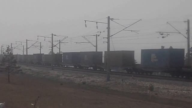 Электровоз ВЛ80р 1718 С грузовым поездом РЖД Бурятия смотреть онлайн