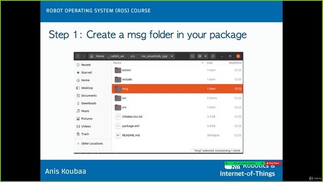 8.1. Create Custom ROS Messages Overview смотреть онлайн