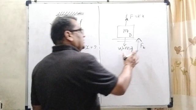 A cube of mass m density D is suspended from the point p by a spring of stiffness k The system is смотреть онлайн