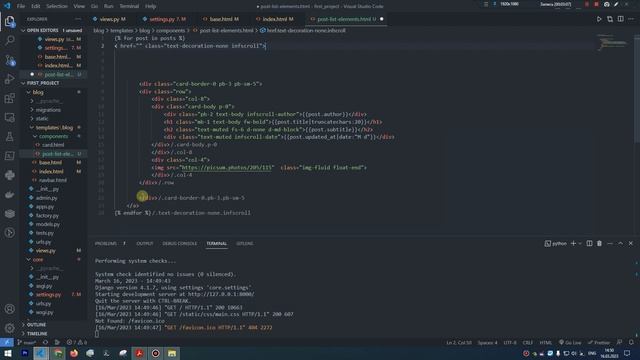 Django Blog Асинхронный HTMX #10 #reactjs #проект #django #js #python смотреть онлайн