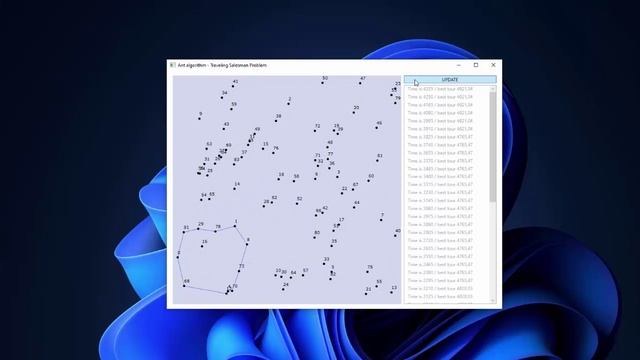 Travelling salesman problem (TSP) / Ant algorithm смотреть онлайн