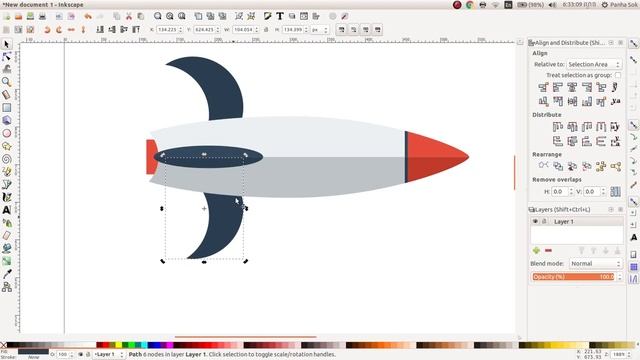 Rocket Flat Design Vector Graphic [Inkscape] смотреть онлайн