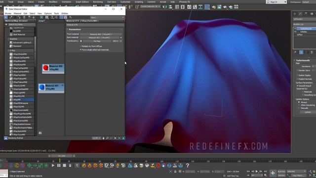 Vray 3Ds Max Tutorial: See Through Materials / Translucent Cloth | RedefineFX смотреть онлайн