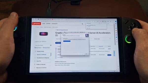 Lenovo Legion Go Re-install official Lenovo graphics drivers after trying latest AMD Graphic driver