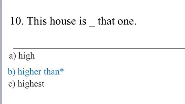 TEST QUIZ. COMPARATIVE AND SUPERLATIVE ADJECTIVES. ENGLISH GRAMMAR TEST смотреть онлайн