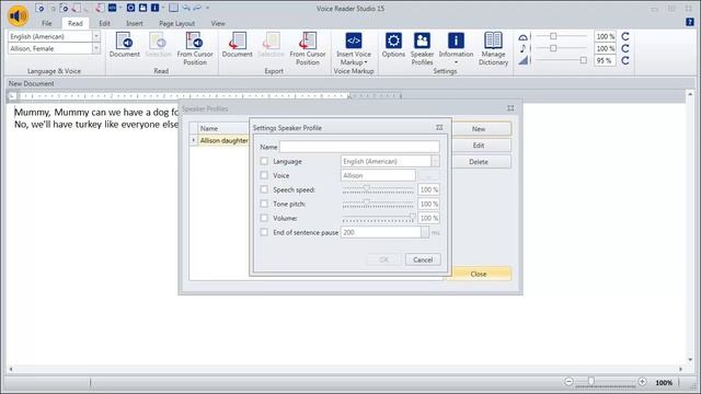 Tutorial Linguatec Text-to-Speech Voice Reader Studio 15 English - Create and use Speaker Profiles смотреть онлайн