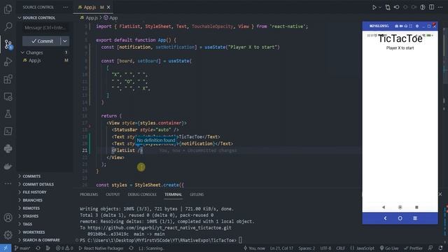 React Native Крестики-нолики для начинающих. Макет #4 смотреть онлайн
