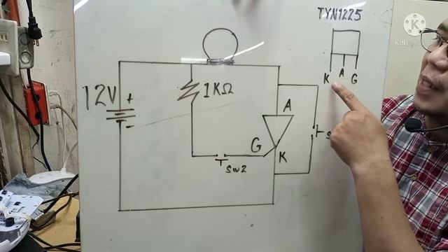 Thyristor: Silicon Controlled Rectifier SCR as a switch смотреть онлайн