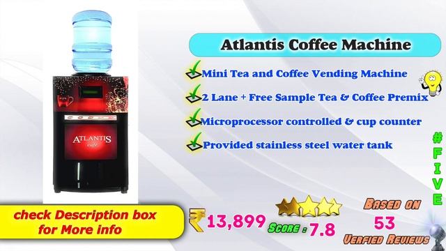 ✅Top 5 Best Coffee and Tea Vending Machine In India 2021 With Price | Coffee M/C Review & Compariso смотреть онлайн