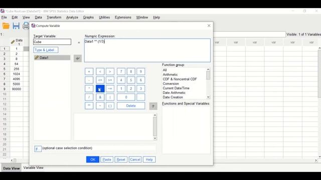 Cube Root and Inverse in SPSS смотреть онлайн