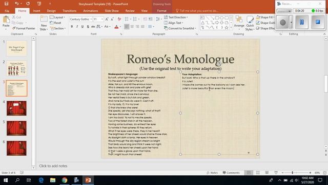 Shakespeare's Romeo and Juliet Storyboard Project смотреть онлайн