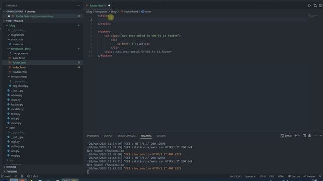 Django Blog Добавление Footer #12 #reactjs #проект #django #js #python смотреть онлайн