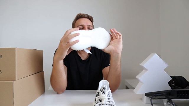 Remember your first time getting a Yeezy?! | Yeezy 350v2 Zebra unboxing | Vegetarian Backpacker смотреть онлайн