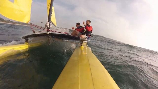 Hobie 16 late season sail on Lk Michigan, Part I смотреть онлайн