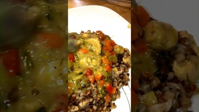 Chicken Goulash With Buckwheat 🤩#shorts  #food #polishfood