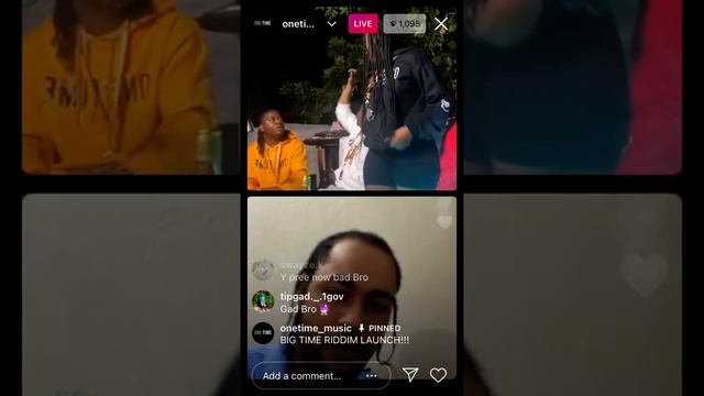 Jahvillani goes live on Instagram with one time music to promote his new single on their new riddim смотреть онлайн