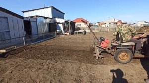 Активная почвофреза на самодельном минитракторе. Мотофреза из мотоблока. Первые испытания.