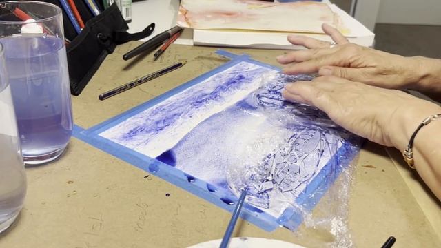 Cling Wrap Art - Watercolour Textural Effects смотреть онлайн