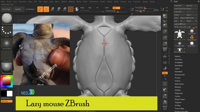 ZBrush_ Lazy Mouse _ Quick Tips _ Tutorial for beginners смотреть онлайн