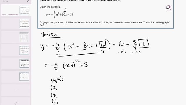 19 10 Graphing a parabola of the form y = ax^2 + bx + c смотреть онлайн