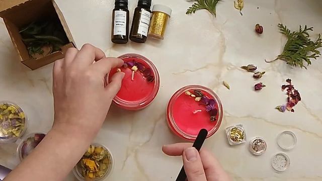 Mi Su Ro - декор свечи из кокосового воска сухоцветами смотреть онлайн