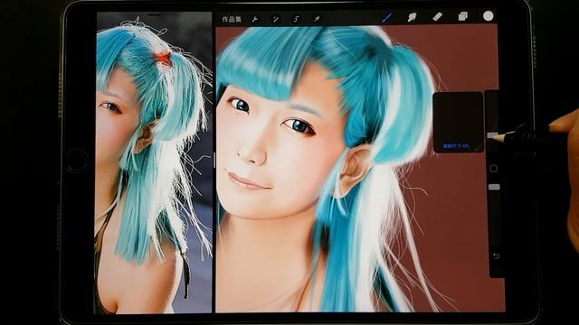 Procreate drawing time lapse for iPad pro - あまつ様 r_ap8 cos ドラゴンボールZ Bulma смотреть онлайн