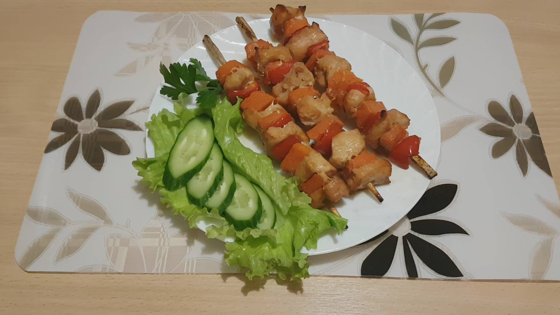 Шашлык из куриного филе и тыквы в духовке смотреть онлайн