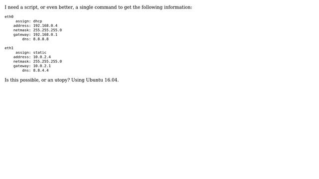 How to get network information like IP, Gateway, DNS, etc? смотреть онлайн
