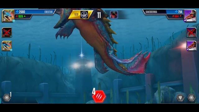 MEGALODON VS EDESTUS | AQUATIC BATTLE || JURASSIC WORLD THE GAME смотреть онлайн