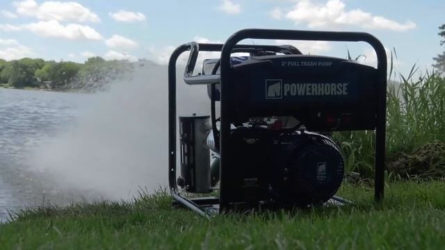 Powerhorse Extended Run Full Trash Water Pump 2in. Ports 11000 GPH 3/4in. Solids Capacity 212cc OH смотреть онлайн