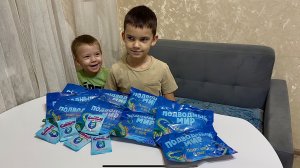 Распаковка КБ красное белое подводный мир и мини сквиши