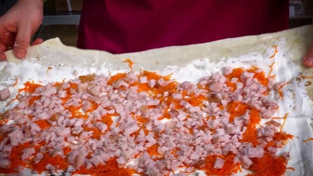 Самый беспроигрышный вариант вкусной и бюджетной начинки для лаваша! смотреть онлайн