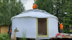 Юрта (дом) за пару дней. Полный процесс строительства